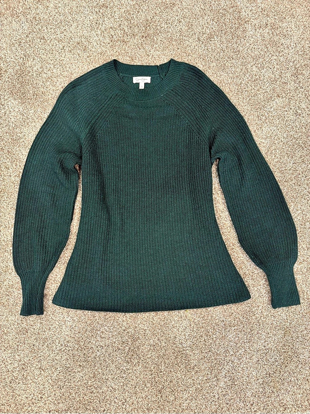 Jessica Simpson Green Knit Sweater Size Small Like New